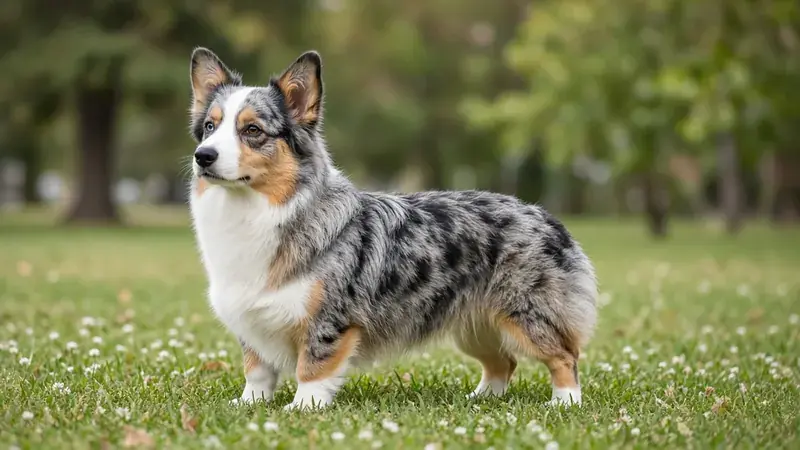 Auggie, kruising van Welsh Corgi × Australian Shepherd