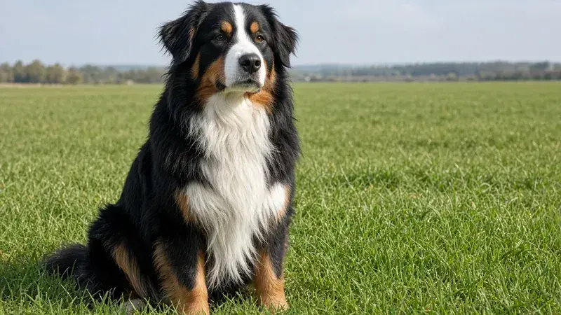 Aussie Berner, kruising van Australian Shepherd × Berner Sennenhond