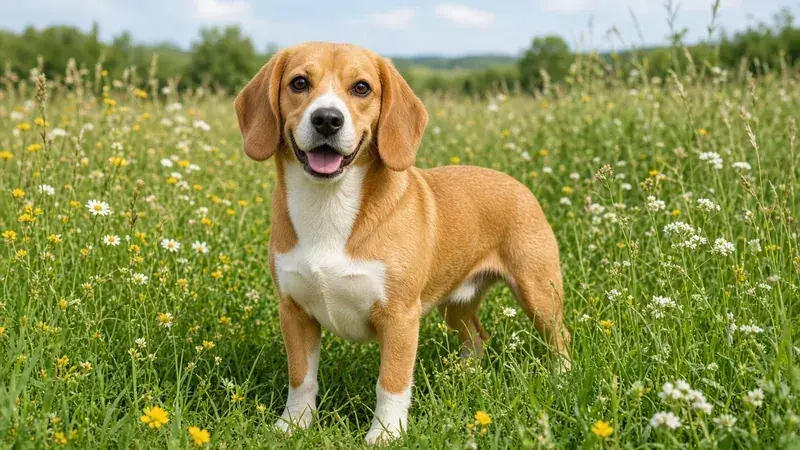 Beago, kruising van Golden Retriever × Beagle