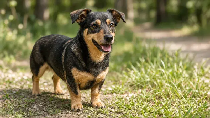 Dachshund Shepherd, kruising van Duitse Herder × Teckel
