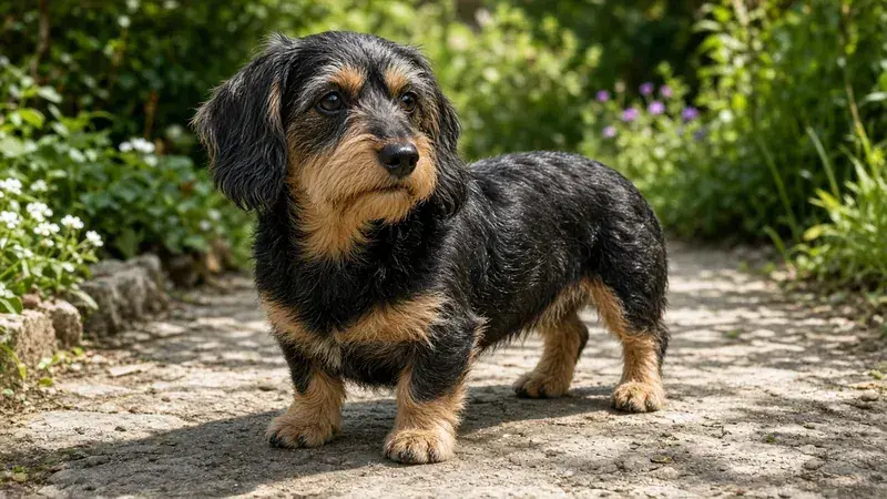 Schweenie, kruising van Teckel × Shih Tzu